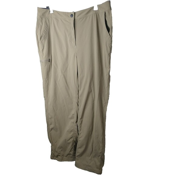 L.L. Bean Woman's 16 Tan Cargo Hiking Adjustable Ankle Flat Front Traveling... - Picture 1 of 12